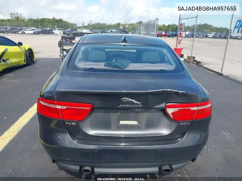 2017 Jaguar Xe 25T Premium VIN: SAJAD4BG8HA957655 Lot: 42594662