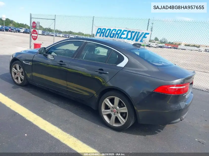 2017 Jaguar Xe 25T Premium VIN: SAJAD4BG8HA957655 Lot: 42594662