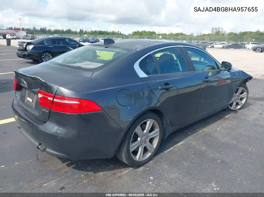 2017 Jaguar Xe 25T Premium VIN: SAJAD4BG8HA957655 Lot: 42594662