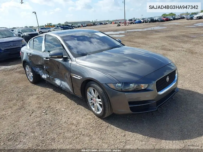 2017 Jaguar Xe 25T Premium VIN: SAJAD4BG3HA947342 Lot: 42712455