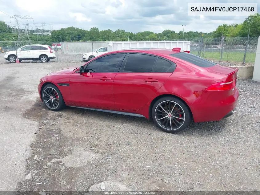 2018 Jaguar Xe S VIN: SAJAM4FV0JCP17468 Lot: 42667901