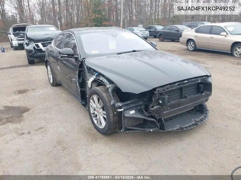 2019 Jaguar Xe 25T Premium VIN: SAJAD4FX1KCP49252 Lot: 41789951