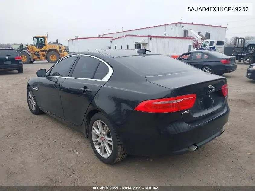 2019 Jaguar Xe 25T Premium VIN: SAJAD4FX1KCP49252 Lot: 41789951