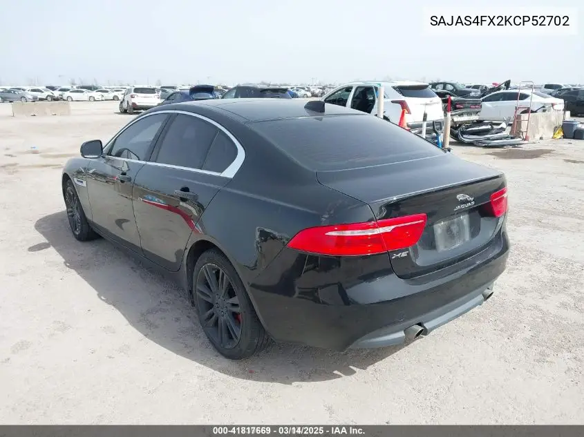 2019 Jaguar Xe VIN: SAJAS4FX2KCP52702 Lot: 41817669