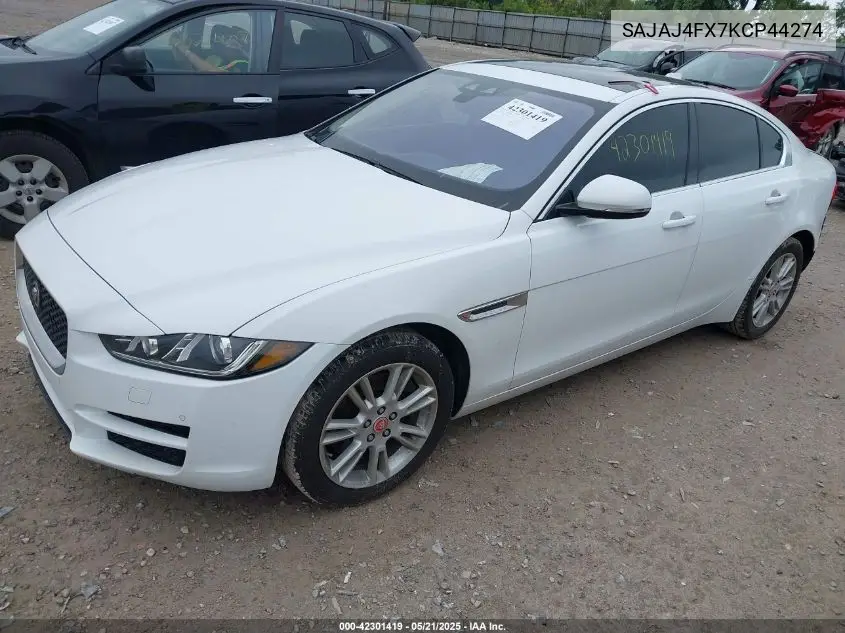 2019 Jaguar Xe 25T Premium VIN: SAJAJ4FX7KCP44274 Lot: 42301419