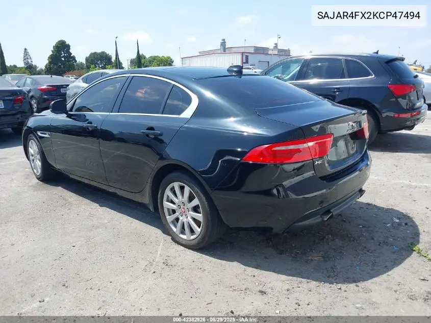 2019 Jaguar Xe VIN: SAJAR4FX2KCP47494 Lot: 42382926
