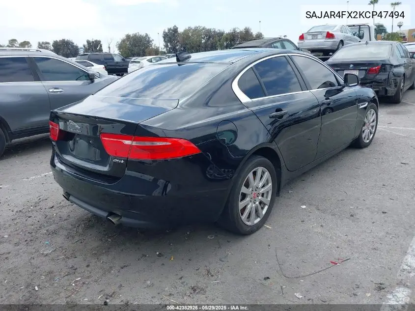 2019 Jaguar Xe VIN: SAJAR4FX2KCP47494 Lot: 42382926