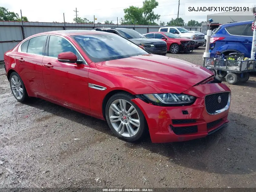 2019 Jaguar Xe 25T Premium VIN: SAJAD4FX1KCP50191 Lot: 42437130