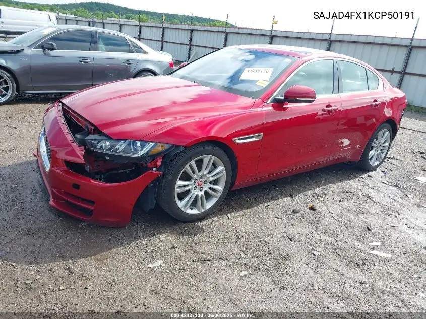 2019 Jaguar Xe 25T Premium VIN: SAJAD4FX1KCP50191 Lot: 42437130