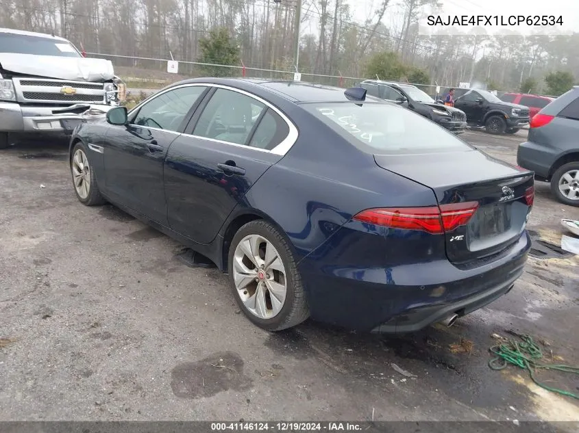 2020 Jaguar Xe S Rwd Automatic VIN: SAJAE4FX1LCP62534 Lot: 41146124