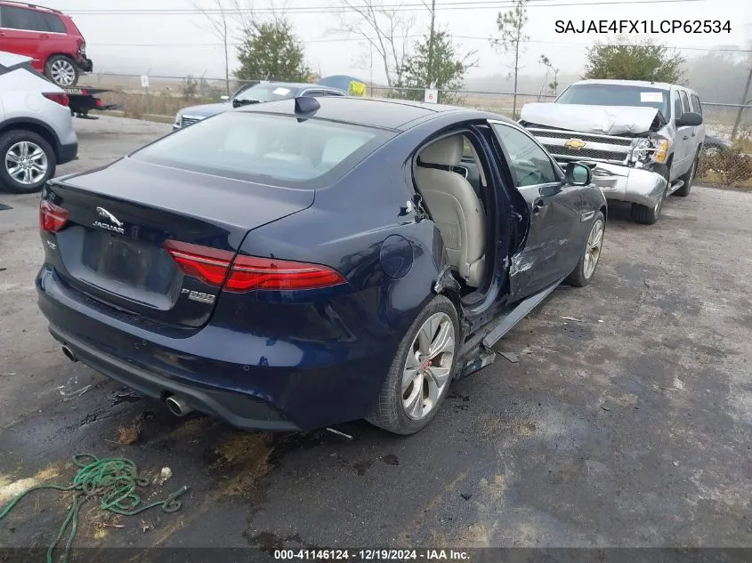 2020 Jaguar Xe S Rwd Automatic VIN: SAJAE4FX1LCP62534 Lot: 41146124