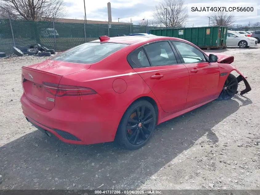 2020 Jaguar Xe R-Dynamic S Awd Automatic VIN: SAJAT4GX7LCP56600 Lot: 41737286