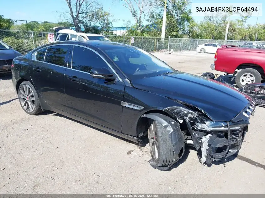 2020 Jaguar Xe S Rwd Automatic VIN: SAJAE4FX3LCP64494 Lot: 42049579