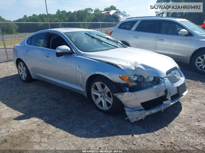 2010 Jaguar Xf Luxury VIN: SAJWA0FA2AHR59492 Lot: 42452172