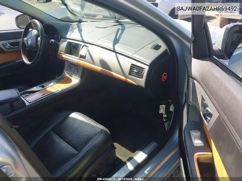 2010 Jaguar Xf Luxury VIN: SAJWA0FA2AHR59492 Lot: 42452172