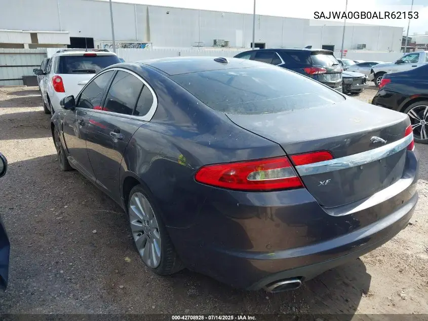 2010 Jaguar Xf Premium VIN: SAJWA0GB0ALR62153 Lot: 42708928