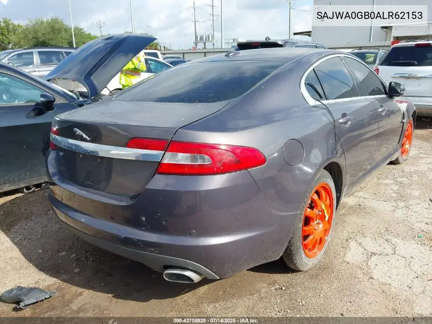 2010 Jaguar Xf Premium VIN: SAJWA0GB0ALR62153 Lot: 42708928