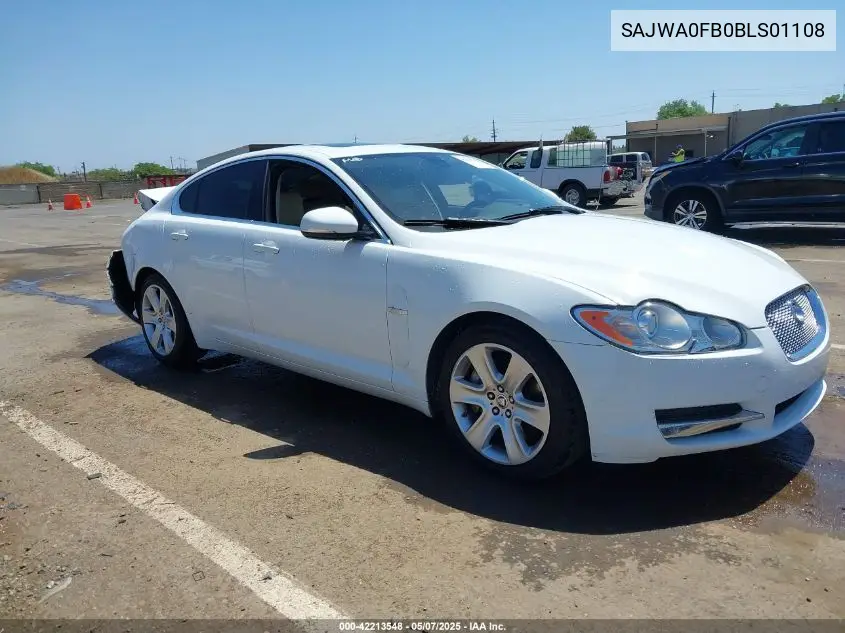 2011 Jaguar Xf VIN: SAJWA0FB0BLS01108 Lot: 42213548