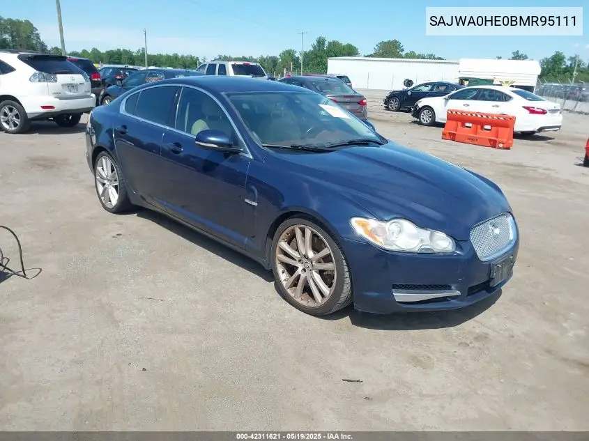 2011 Jaguar Xf Supercharged VIN: SAJWA0HE0BMR95111 Lot: 42311621