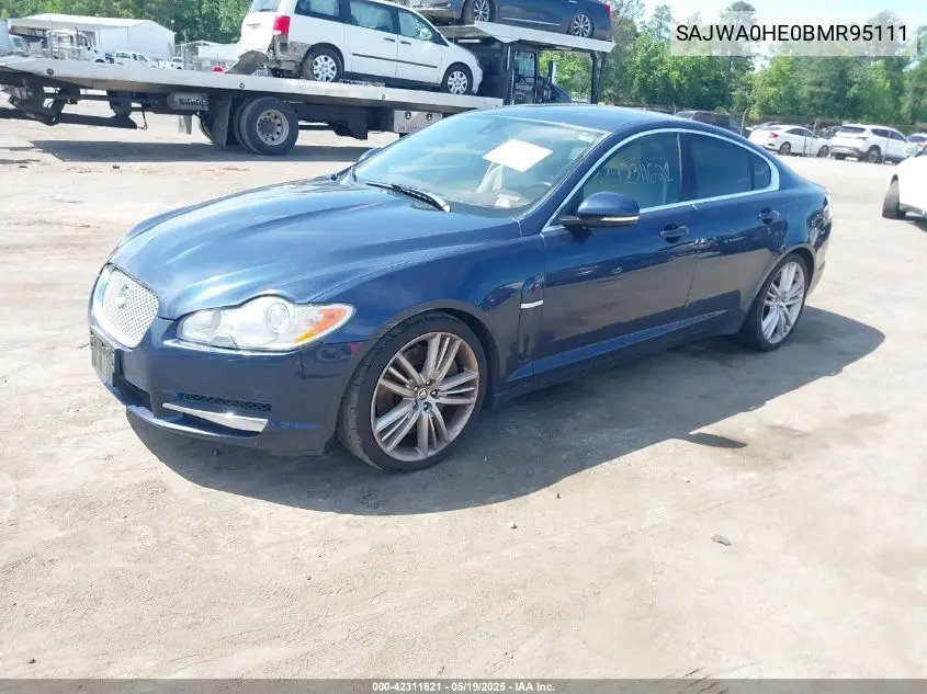 2011 Jaguar Xf Supercharged VIN: SAJWA0HE0BMR95111 Lot: 42311621