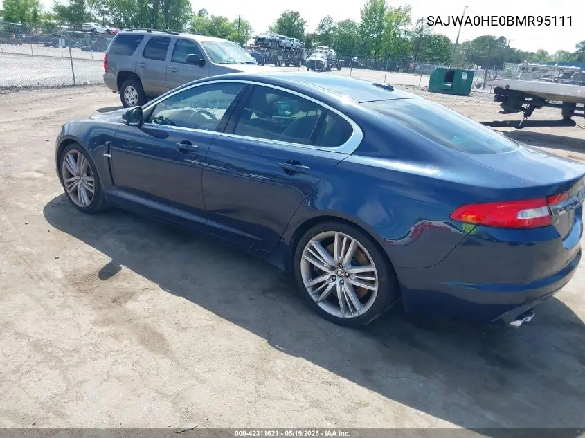 2011 Jaguar Xf Supercharged VIN: SAJWA0HE0BMR95111 Lot: 42311621