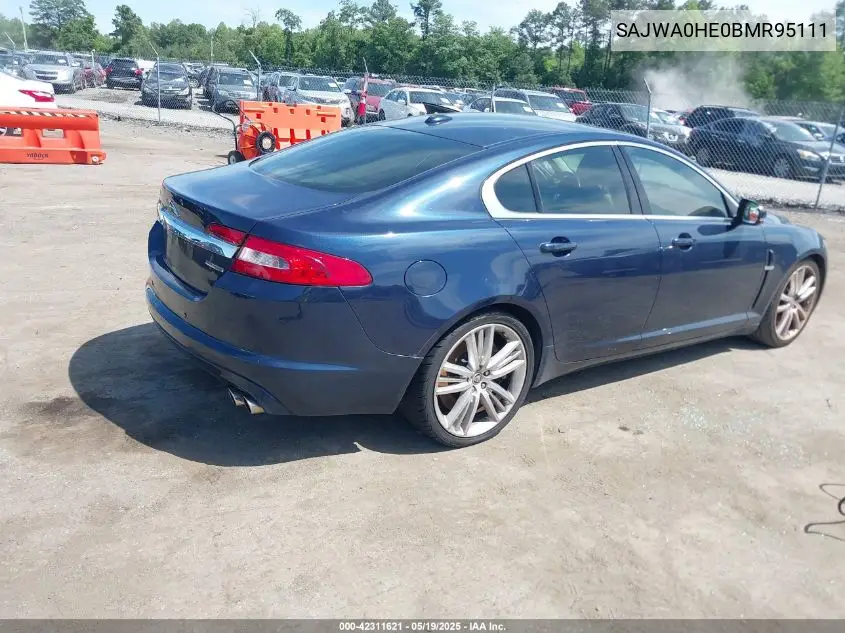 2011 Jaguar Xf Supercharged VIN: SAJWA0HE0BMR95111 Lot: 42311621