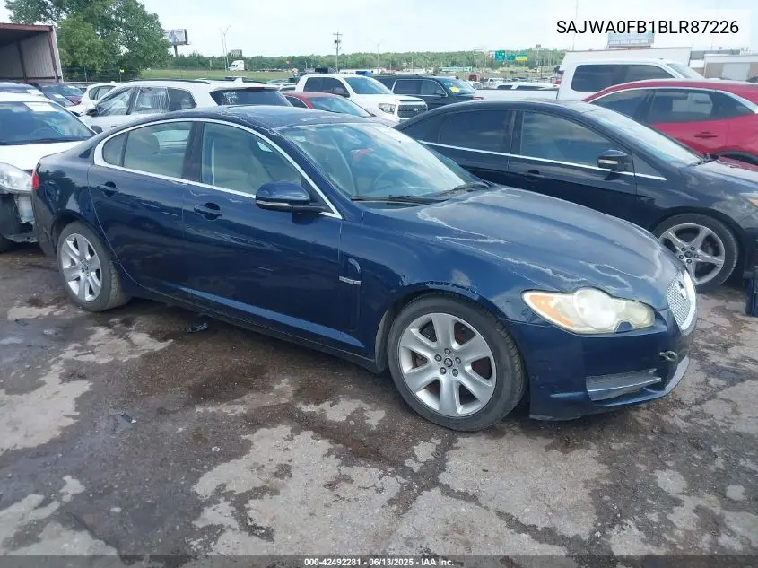 2011 Jaguar Xf VIN: SAJWA0FB1BLR87226 Lot: 42492281