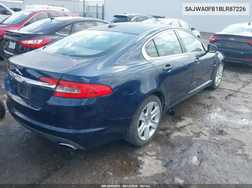 2011 Jaguar Xf VIN: SAJWA0FB1BLR87226 Lot: 42492281