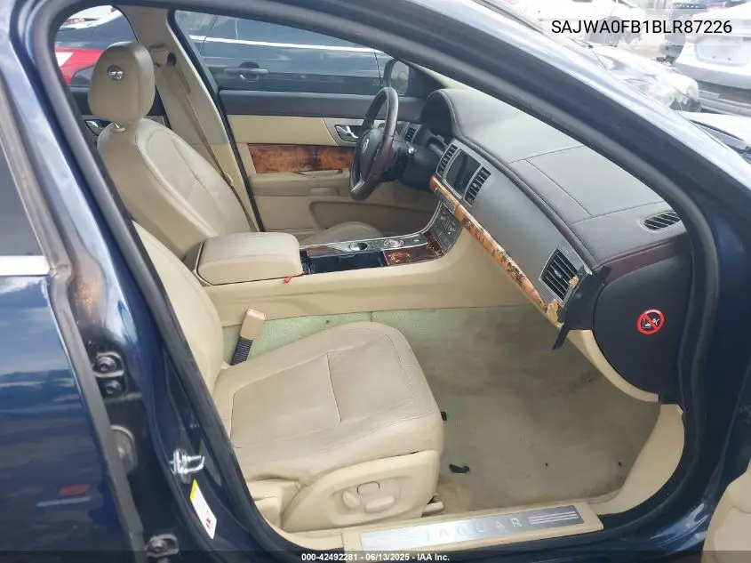 2011 Jaguar Xf VIN: SAJWA0FB1BLR87226 Lot: 42492281