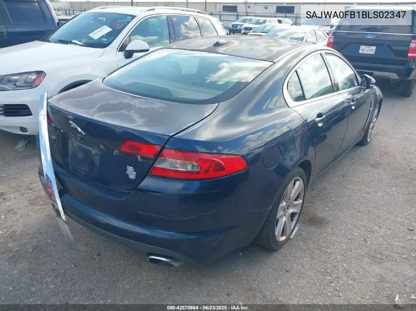 2011 Jaguar Xf VIN: SAJWA0FB1BLS02347 Lot: 42570964