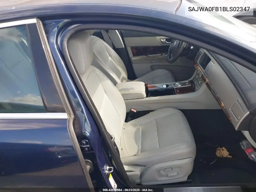 2011 Jaguar Xf VIN: SAJWA0FB1BLS02347 Lot: 42570964