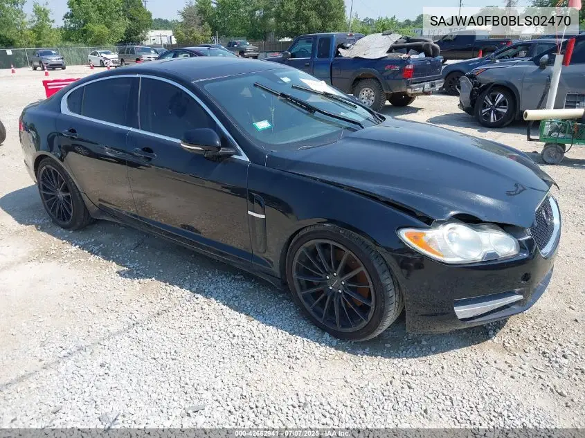 2011 Jaguar Xf VIN: SAJWA0FB0BLS02470 Lot: 42662941
