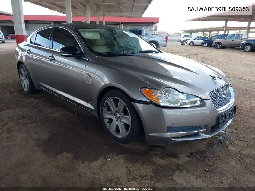 2011 Jaguar Xf VIN: SAJWA0FB9BLS09353 Lot: 42672637