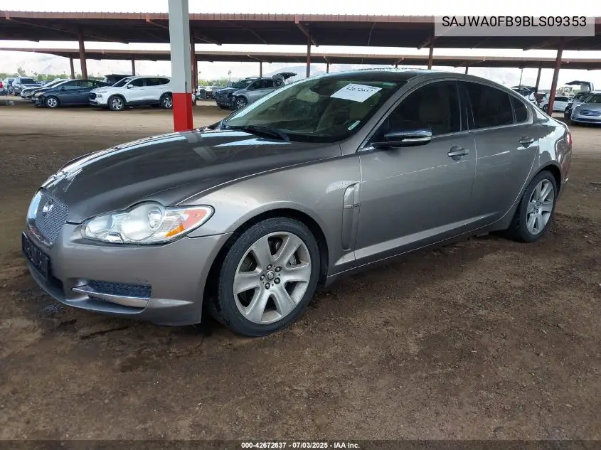 2011 Jaguar Xf VIN: SAJWA0FB9BLS09353 Lot: 42672637