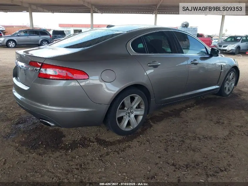2011 Jaguar Xf VIN: SAJWA0FB9BLS09353 Lot: 42672637