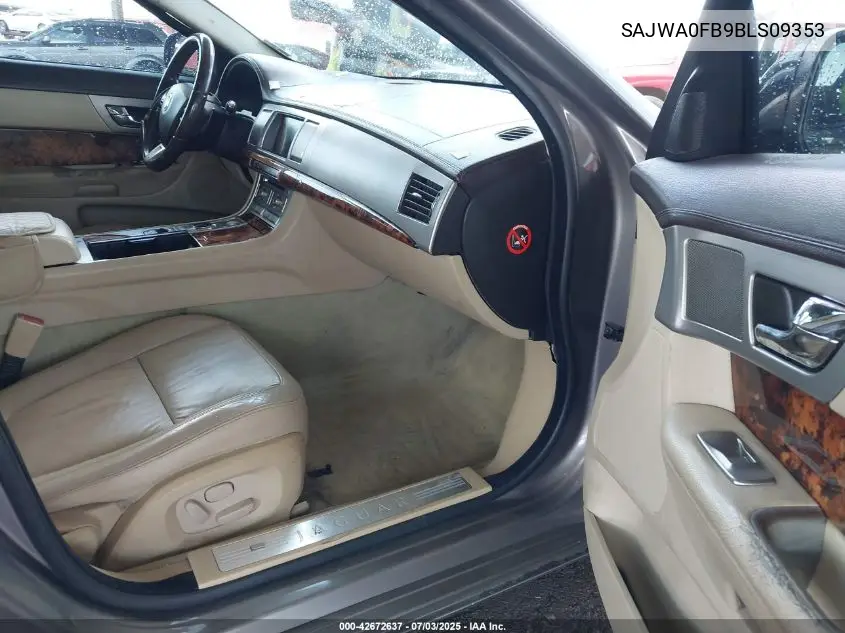 2011 Jaguar Xf VIN: SAJWA0FB9BLS09353 Lot: 42672637