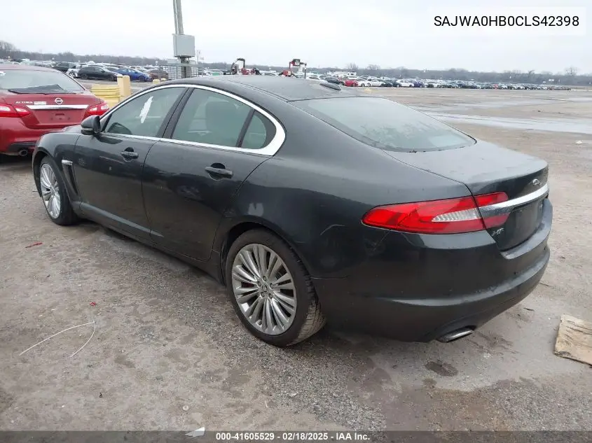 2012 Jaguar Xf Portfolio VIN: SAJWA0HB0CLS42398 Lot: 41605529