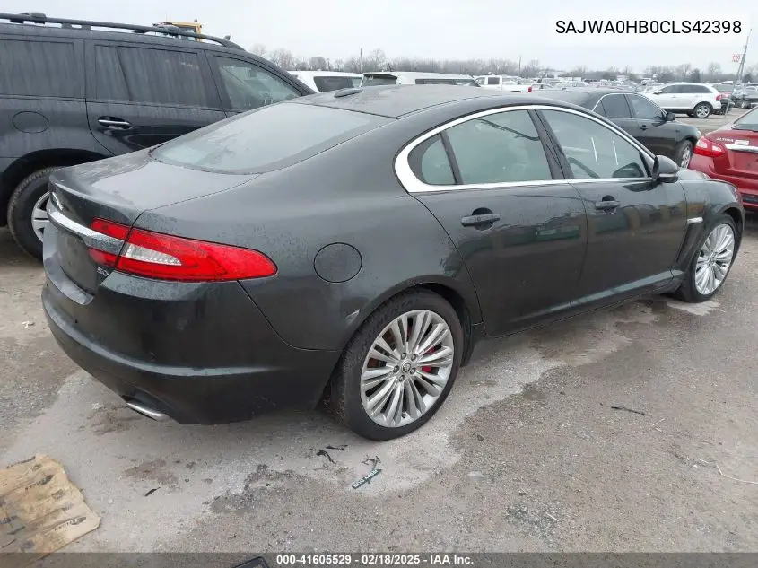 2012 Jaguar Xf Portfolio VIN: SAJWA0HB0CLS42398 Lot: 41605529