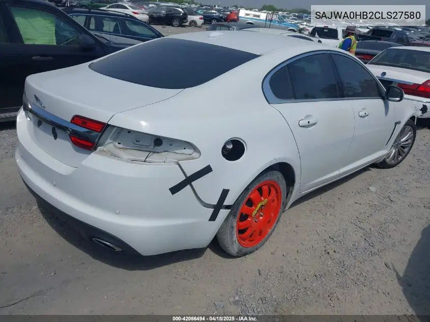 2012 Jaguar Xf Portfolio VIN: SAJWA0HB2CLS27580 Lot: 42066494