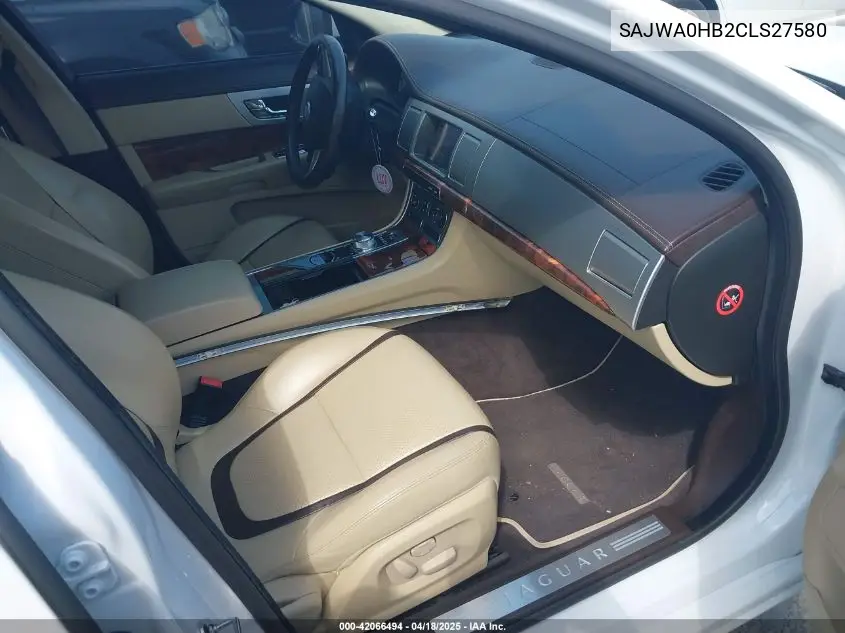 2012 Jaguar Xf Portfolio VIN: SAJWA0HB2CLS27580 Lot: 42066494