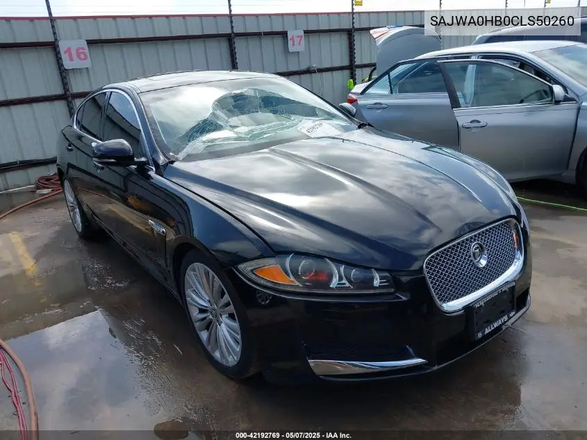 2012 Jaguar Xf Portfolio VIN: SAJWA0HB0CLS50260 Lot: 42192769