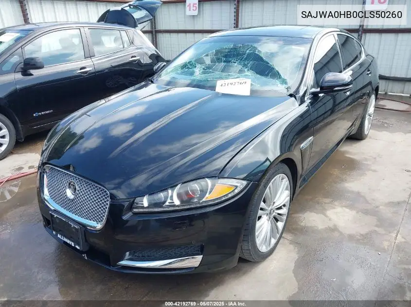 2012 Jaguar Xf Portfolio VIN: SAJWA0HB0CLS50260 Lot: 42192769