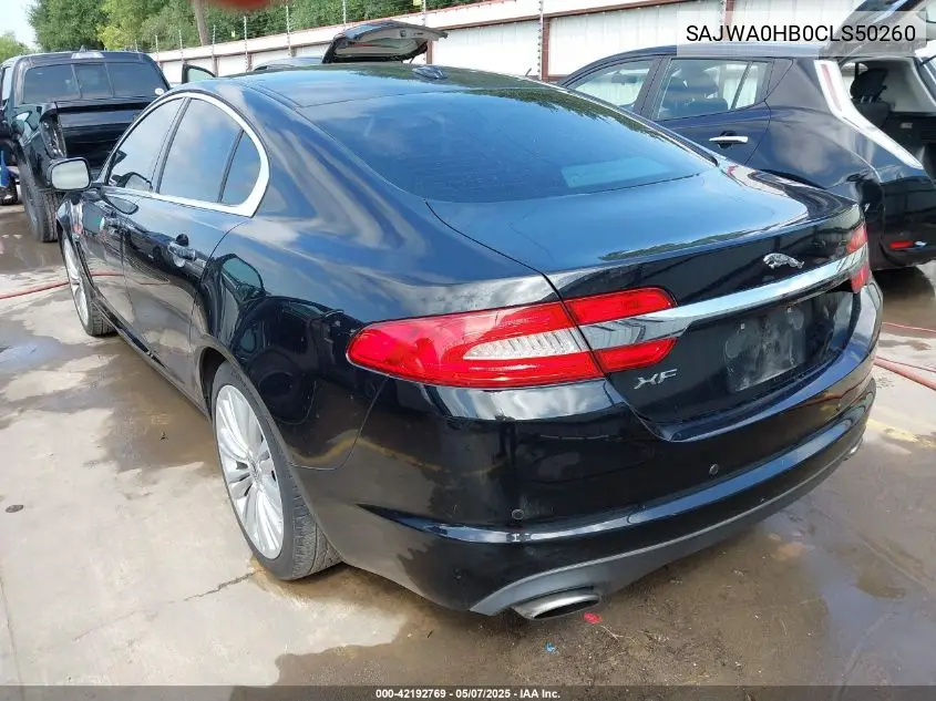 2012 Jaguar Xf Portfolio VIN: SAJWA0HB0CLS50260 Lot: 42192769