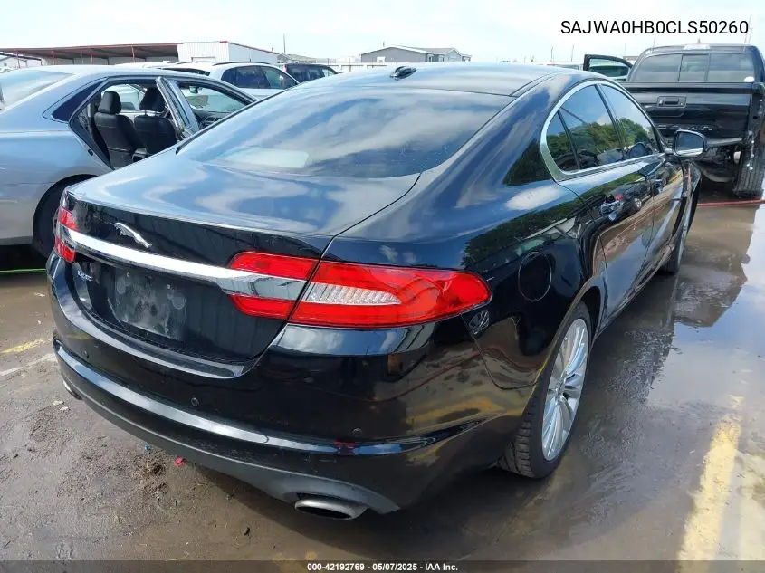 2012 Jaguar Xf Portfolio VIN: SAJWA0HB0CLS50260 Lot: 42192769