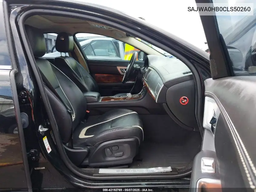 2012 Jaguar Xf Portfolio VIN: SAJWA0HB0CLS50260 Lot: 42192769