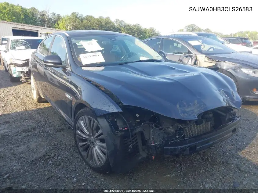 2012 Jaguar Xf Portfolio VIN: SAJWA0HB3CLS26583 Lot: 42233001