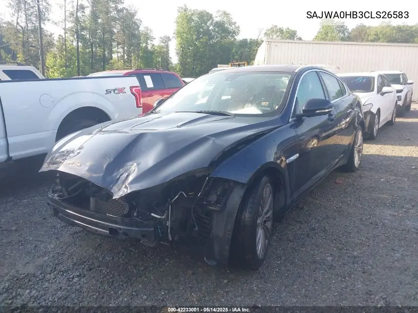 2012 Jaguar Xf Portfolio VIN: SAJWA0HB3CLS26583 Lot: 42233001