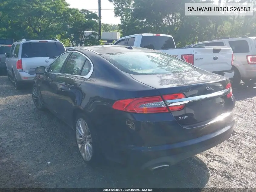 2012 Jaguar Xf Portfolio VIN: SAJWA0HB3CLS26583 Lot: 42233001