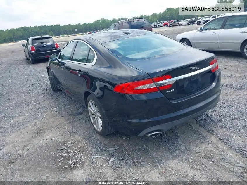 2012 Jaguar Xf VIN: SAJWA0FB5CLS55019 Lot: 42681382