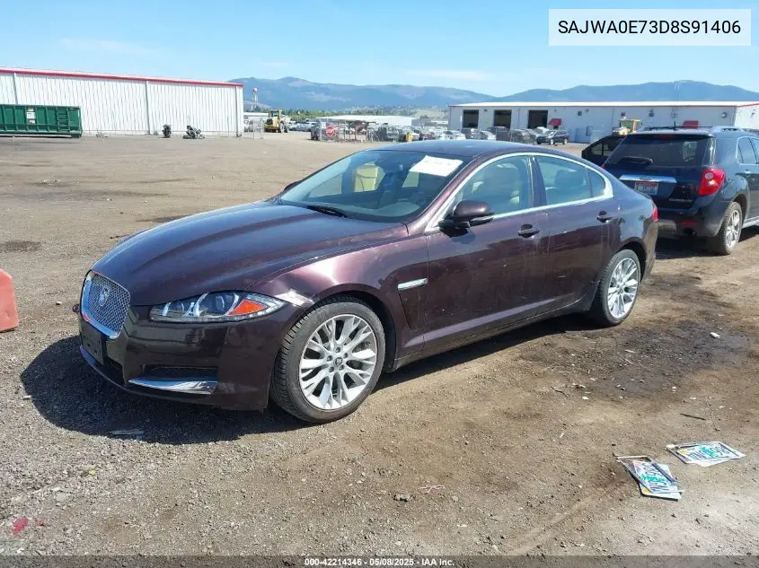 2013 Jaguar Xf V6 Sc VIN: SAJWA0E73D8S91406 Lot: 42214346